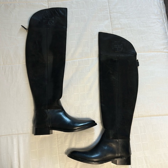 NEW Tory Burch Boots SIMONE Over The Knee Flat Equestrian Booties 7.5  Riding - Picture 3 of 17